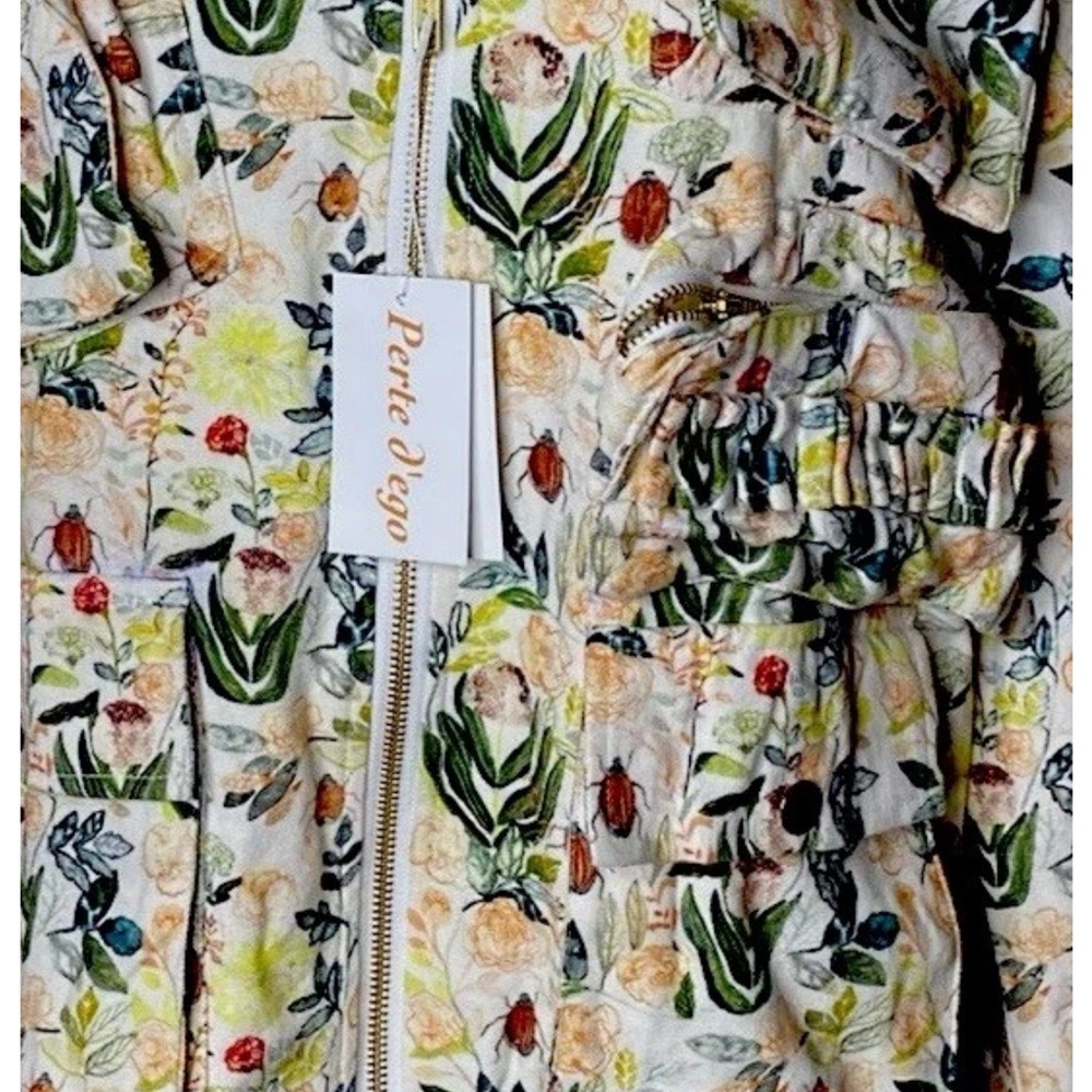 Perte D'ego Floral Printed
LightJacket Size S White Green
YellowNWT